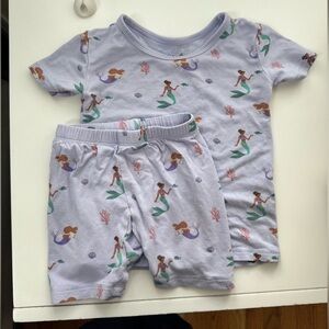 Kyte Baby Mermaid Print Kids Pajamas in short sleeve